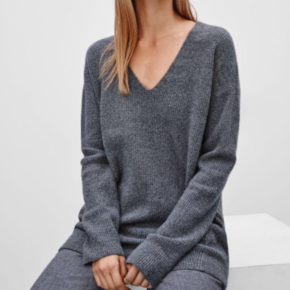 Aritzia Wilfred Henon Sweater - Heather Black (NWT) - Picture 2 of 10